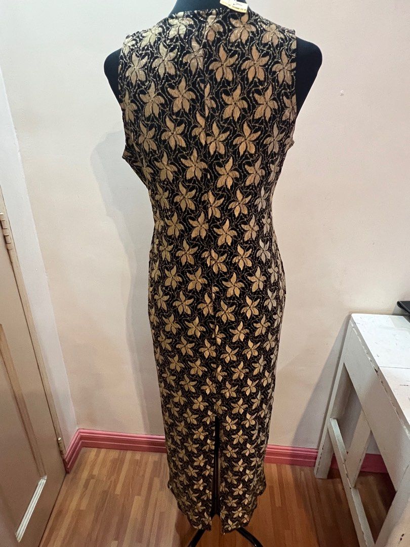 Wallis black and gold dress hot sale