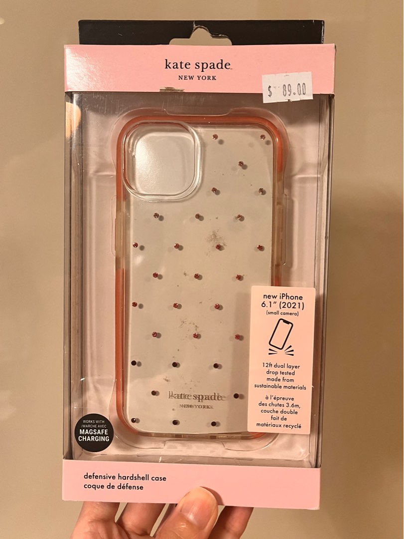 Well used Kate Spade Hardshell iPhone 13 14 Case Mobile Phones Gadgets Mobile Gadget Accessories Cases Sleeves on Carousell