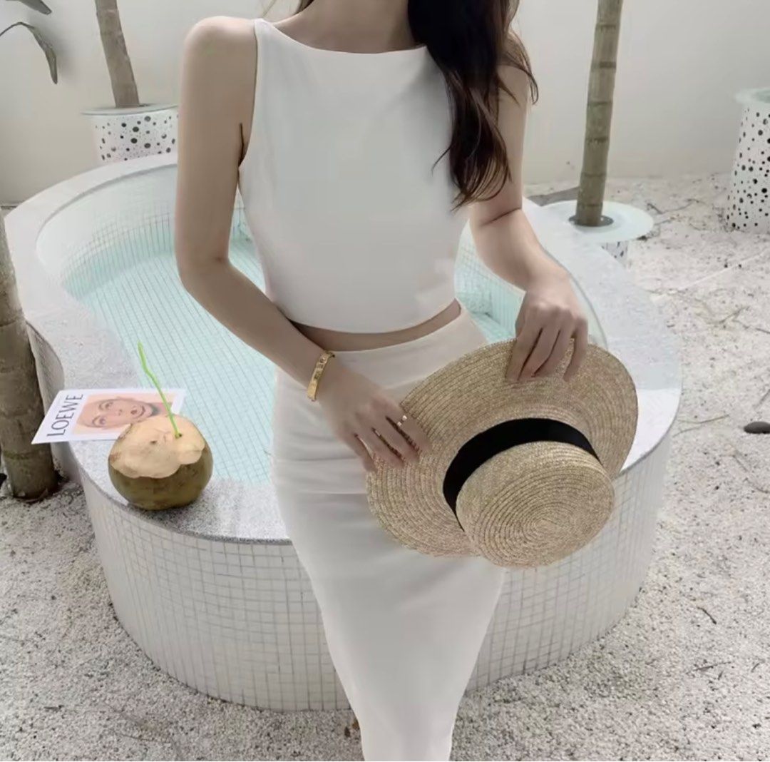 White Elegant Two Piece Set