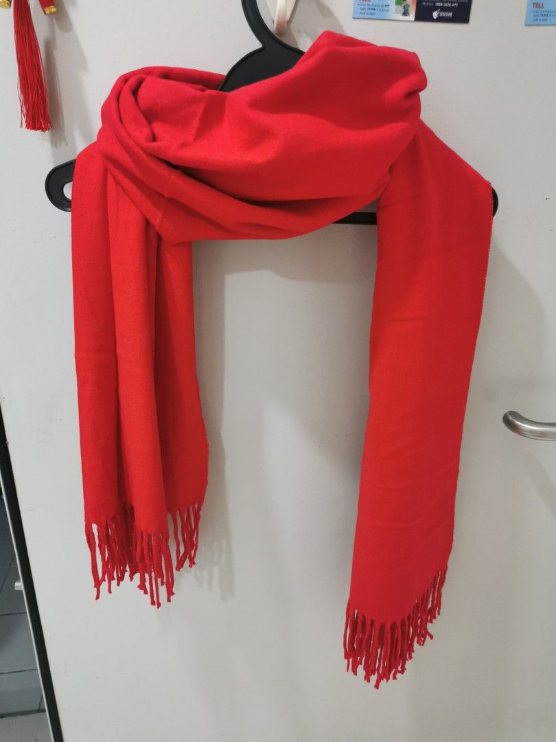 Red discount printed scarf