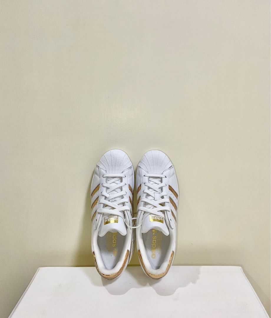 SALE Adidas Superstar White Gold Sequins