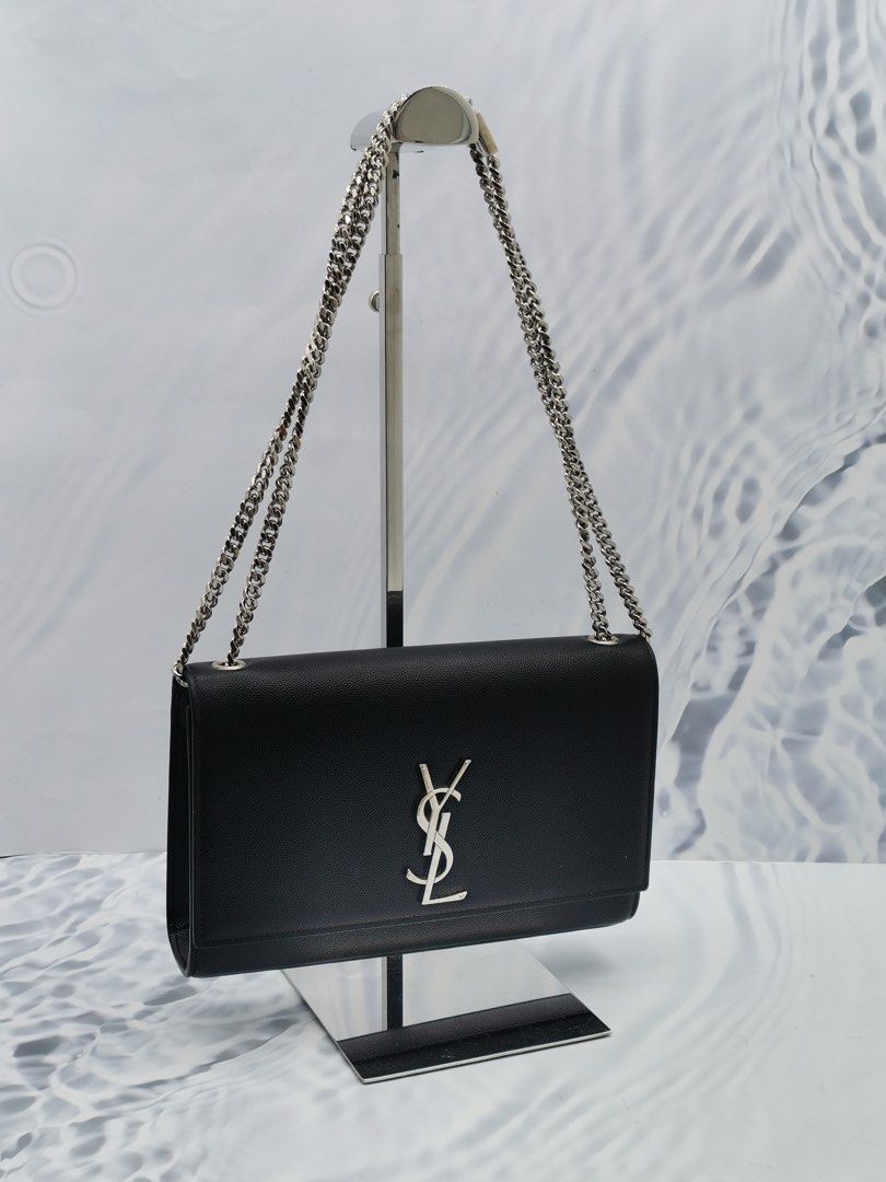 Kate medium with tassel in grain de clearance poudre embossed leather