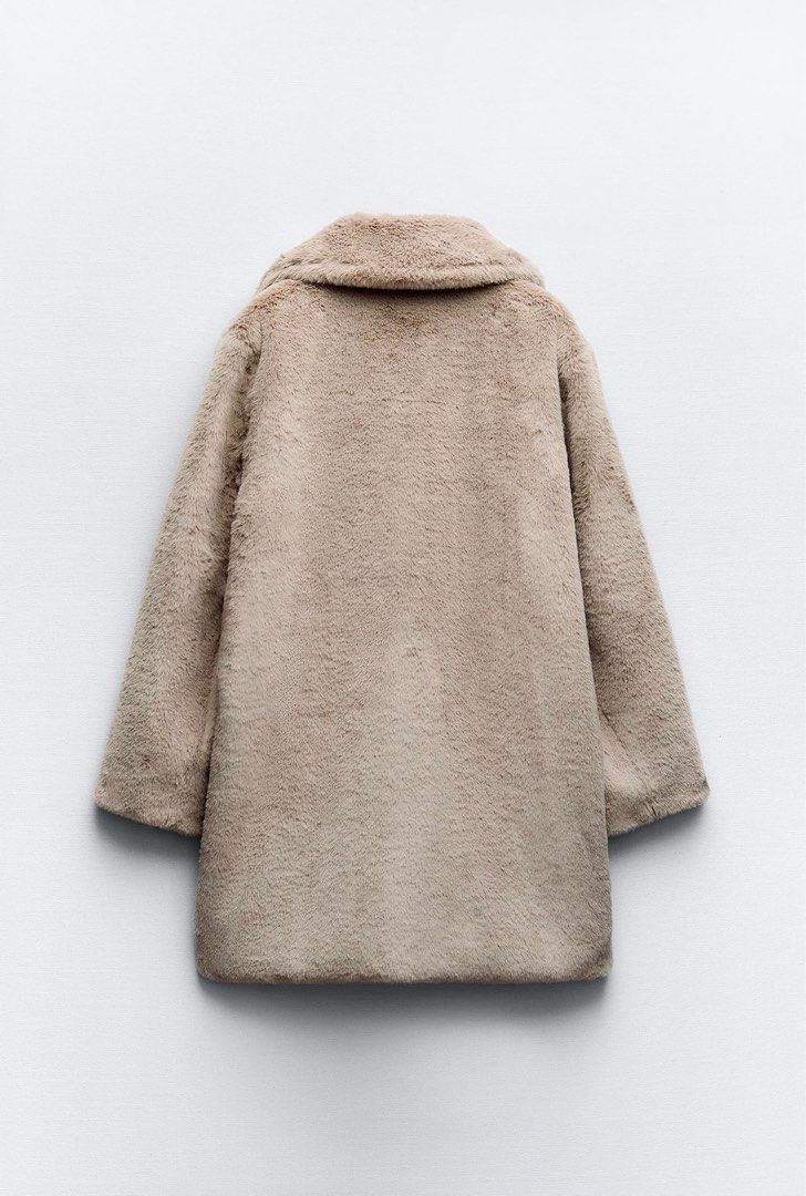 Mens faux fur coat zara cheap