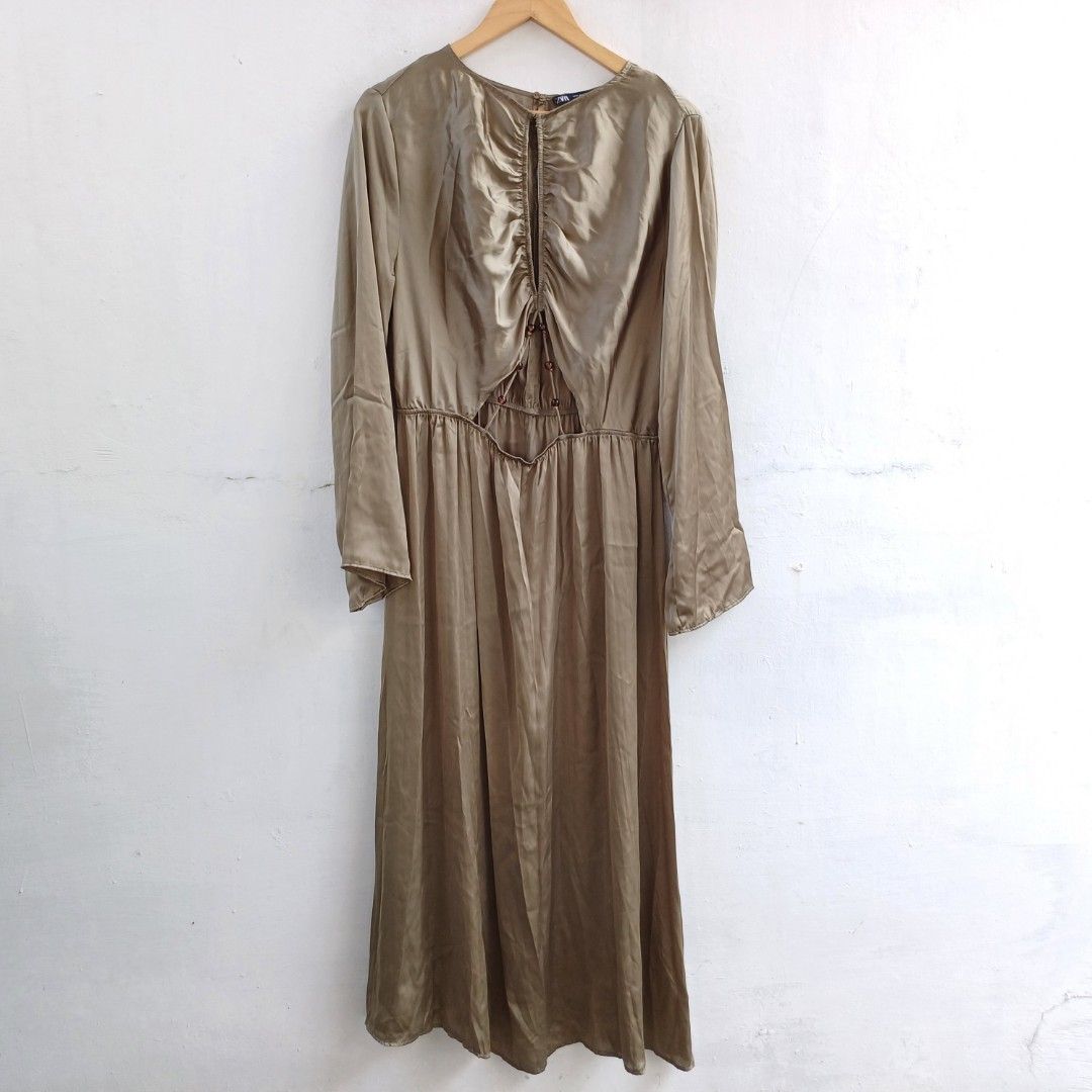 white christmas dresses Same Long Sleeve Cut Out Maxi Dress main image 1