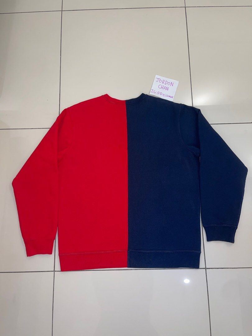 Supreme split crewneck navy hotsell