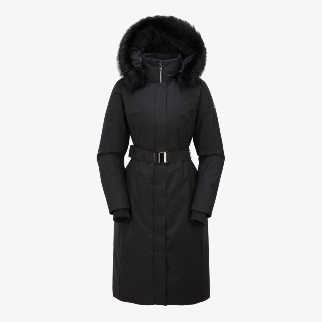 Down coat sales womens black