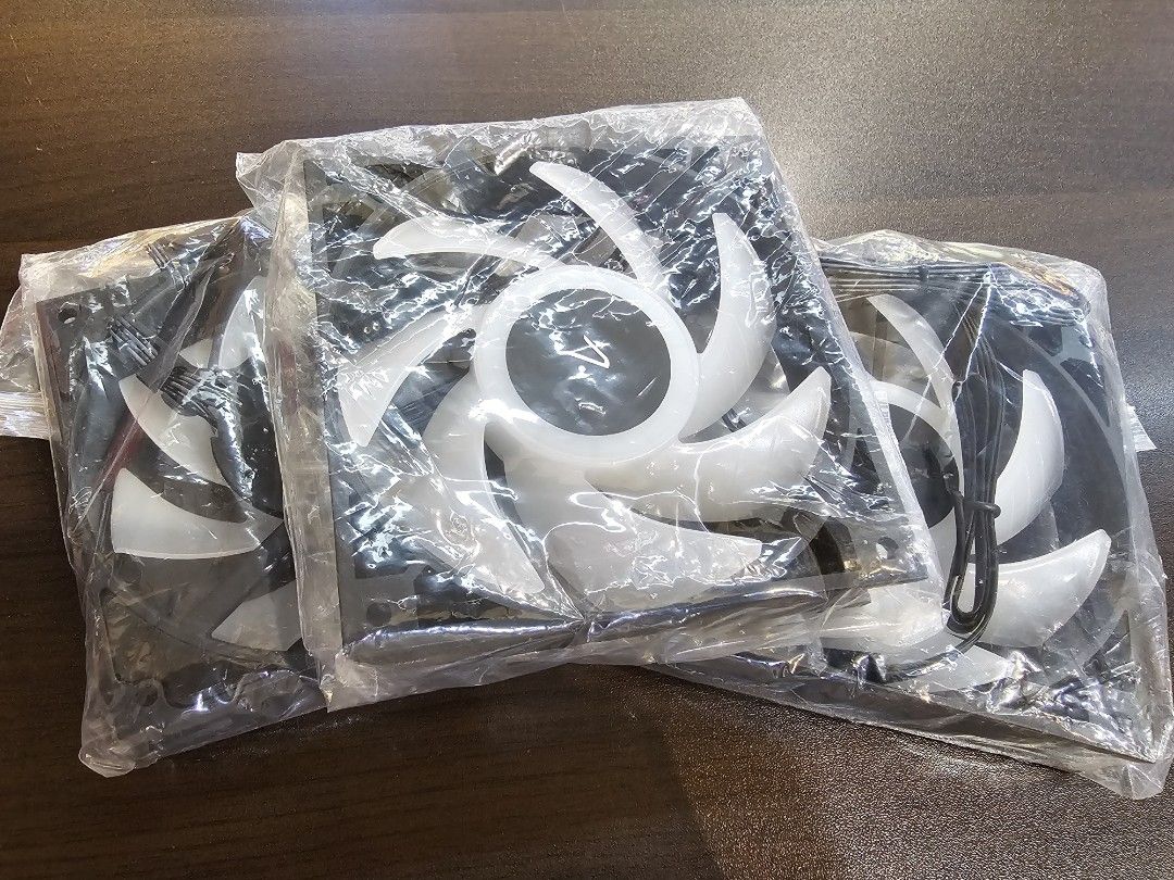 3x Aftershock 120mm PC Casing Fans ARGB Hub Computers Tech Parts 3x-aftershock-120mm-pc-casing-fans-argb-hub-computers-tech-parts