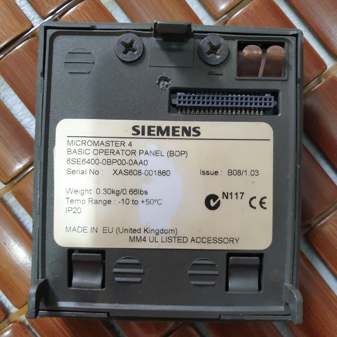 6SE6400-0BP00-0AA0 0AA1 Basic Operator Panel Siemens Micromaster 4 BOP ...