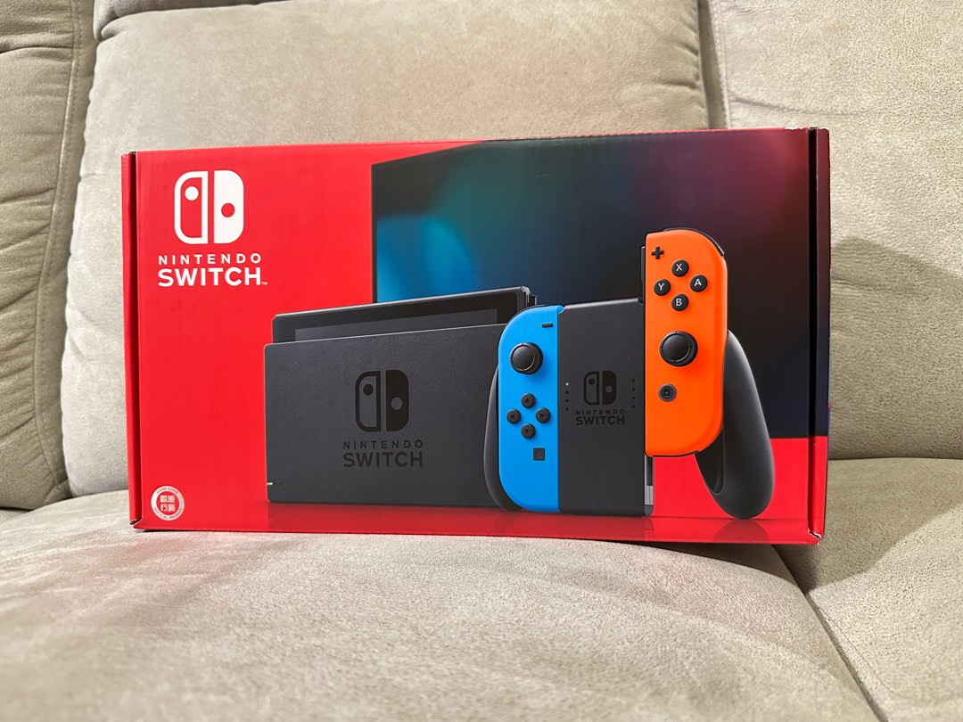 全新］Nintendo 任天堂Switch 電池持續時間加長版遊戲主機紅藍色