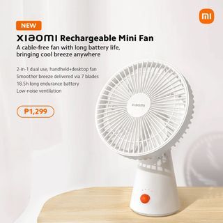 🎄🎅🎁 XIAOMI RECHARGEABLE MINI PORTABLE FAN ON HAND AVAILABLE CHRISTMAS GIFT IDEAS