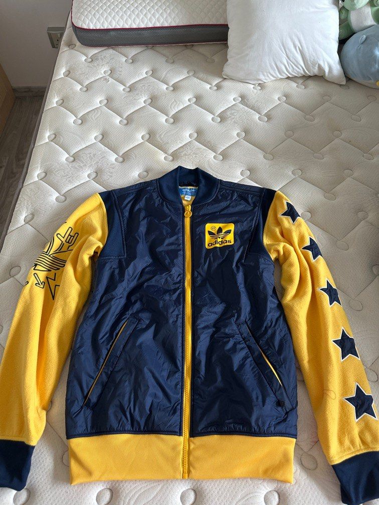 Adidas yellow stadium jacket cheap