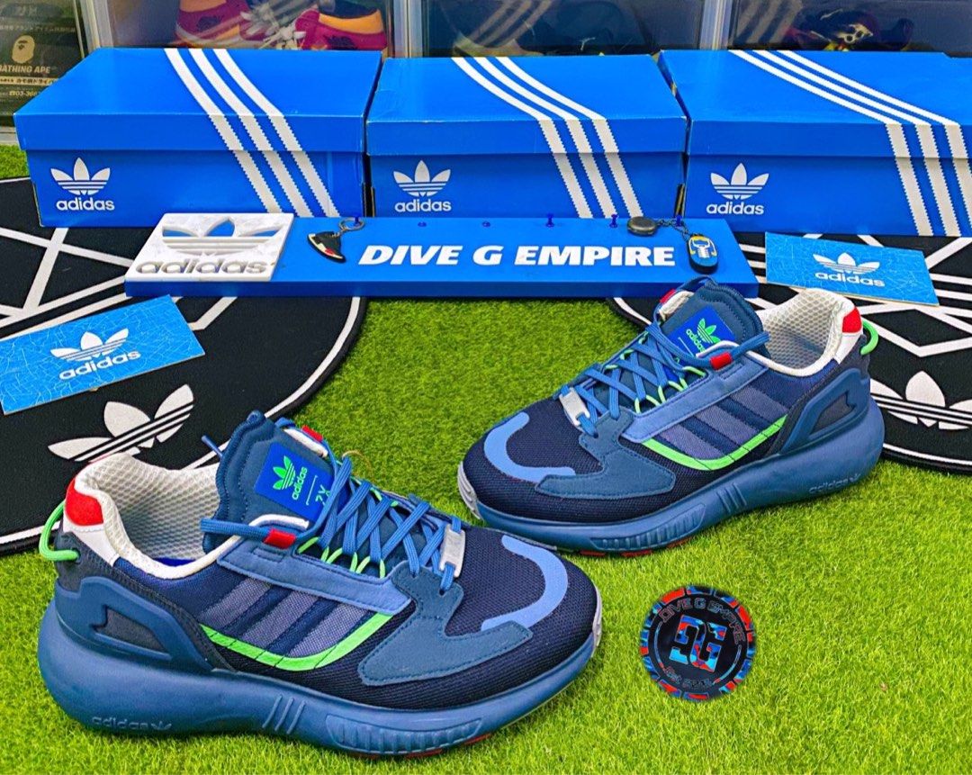 ADIDAS ZX 5K CREW NAVY BOOST SHOES, Men's Fashion, Footwear