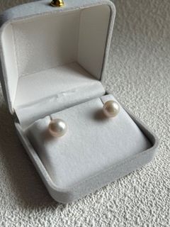 日本Akoya 10mm粉光海水珍珠耳环64236505321473110