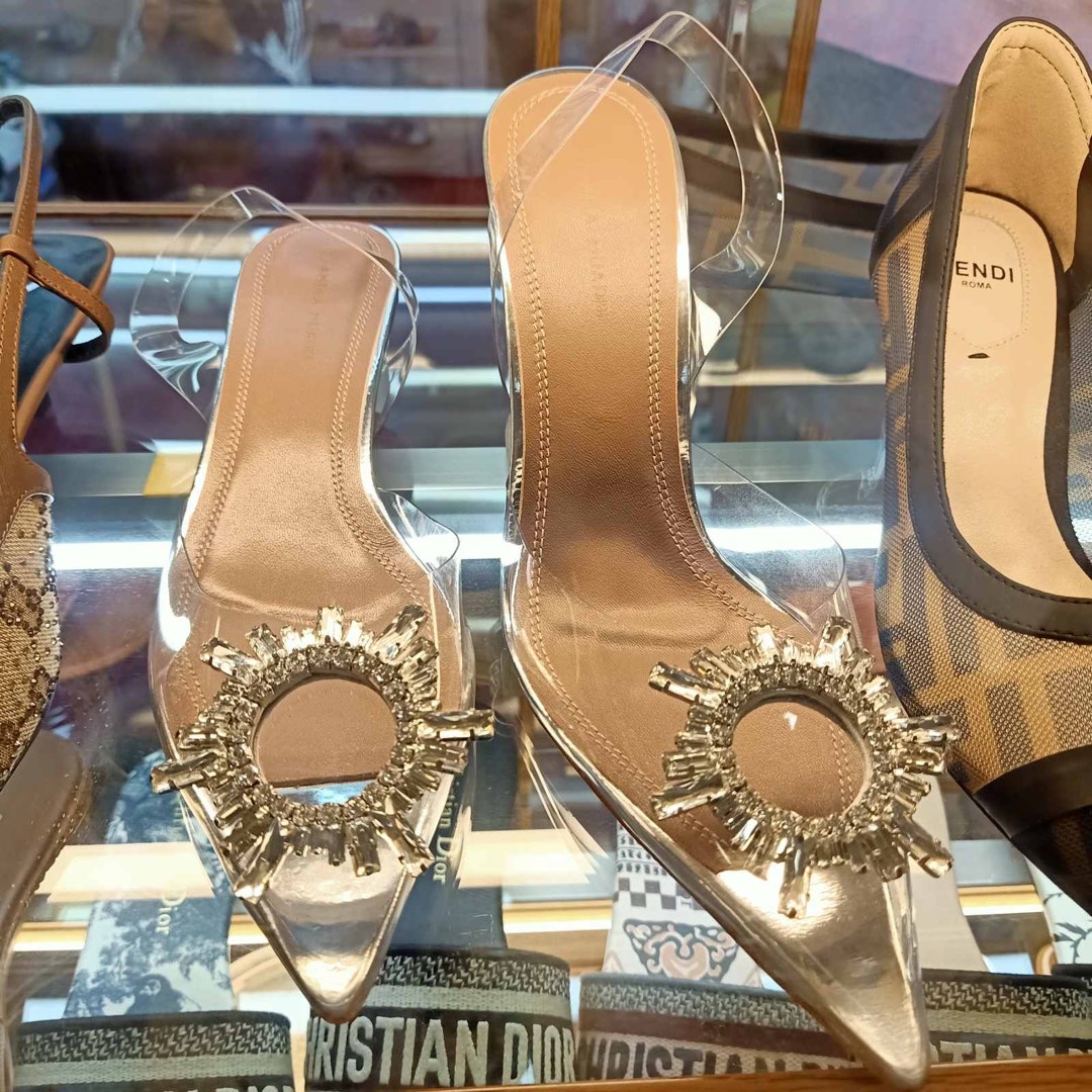 amina muaddi strappy heels