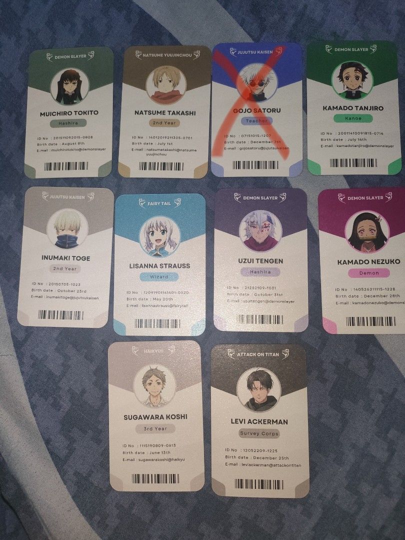 ANIME ID CARD MATERIAL SHIMERY CARD, Hobbies & Toys, Collectibles