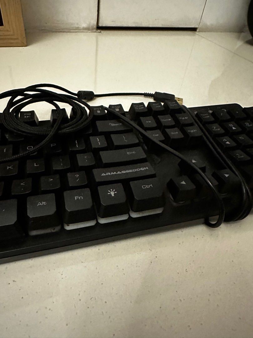 Armageddon RGB gaming keyboard and mouse, Computers & Tech, Parts