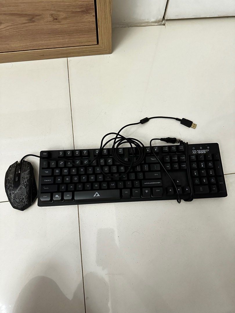 Armageddon RGB gaming keyboard and mouse, Computers & Tech, Parts