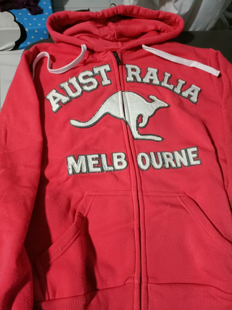 Australia Melbourne pink long sleeved hoodie top jacket pullover