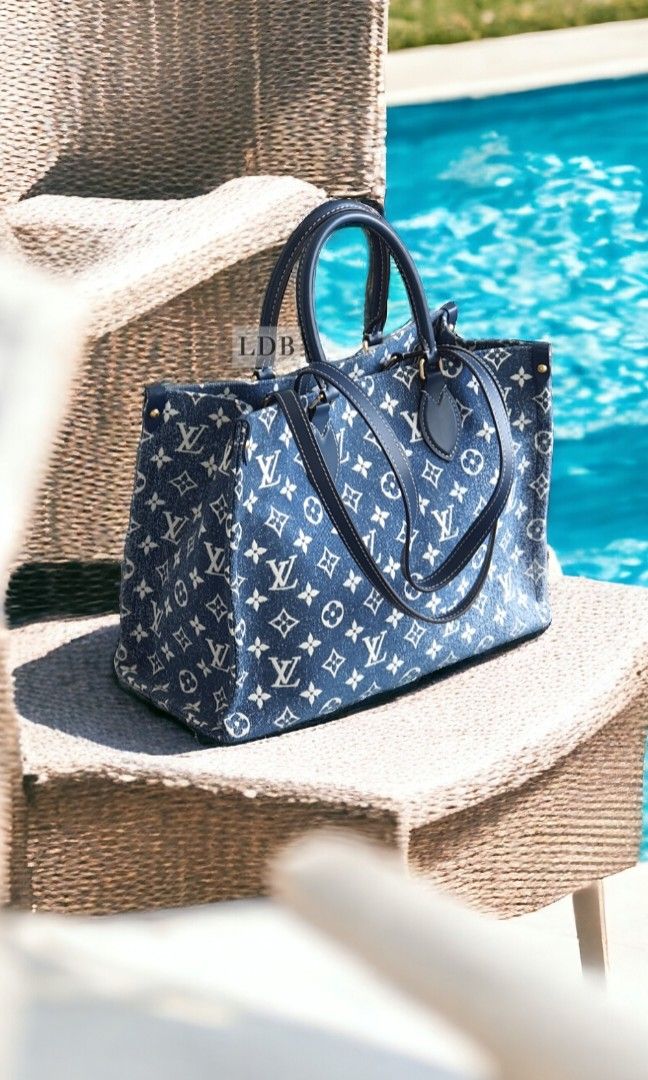 Lv blue sales handbag