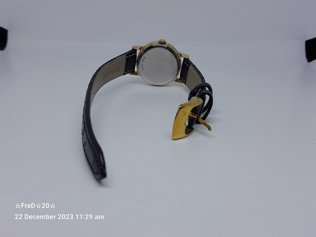 Montre Femme Wittnauer Biltmore - Cadran Noir, Boîtier Acier Inoxydable Or/argent, Quartz Suisse, Neuf Avec étiquettes