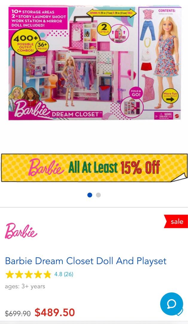 Barbie - Dream Closet Doll and Playset