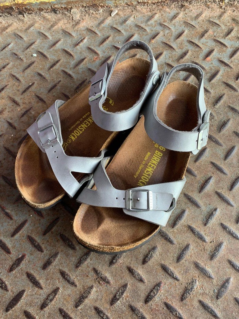 Birkenstock Rio Metallic Grey Size 36 Women s Fashion Footwear