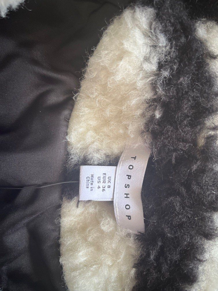 White teddy coat outlet topshop