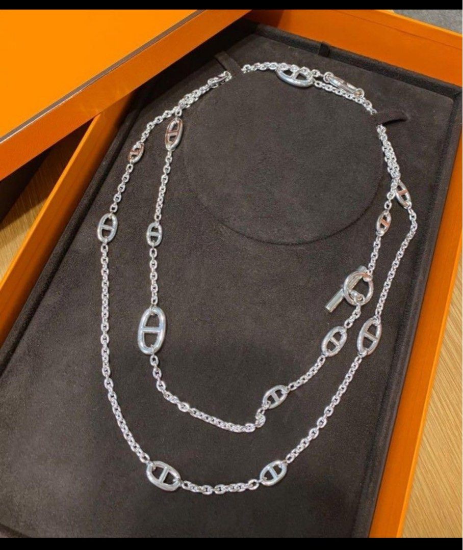 Brand New Hermes Farandole Necklace 120cm ( never been used ) To 新品エルメスファランドールネックレス120cm (未使用), 名牌, 飾物及配件- Carousell