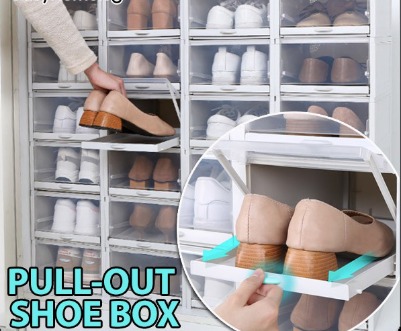 Pull out shoe new arrivals box
