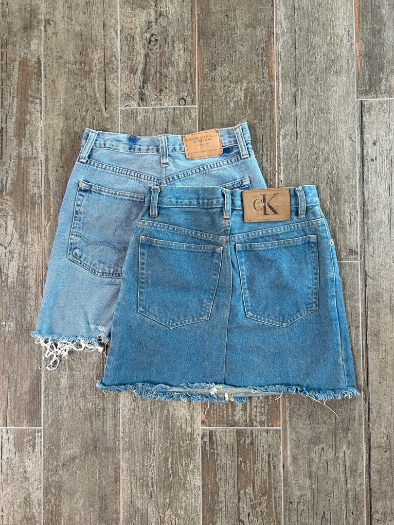 Denim skirt american eagle discount