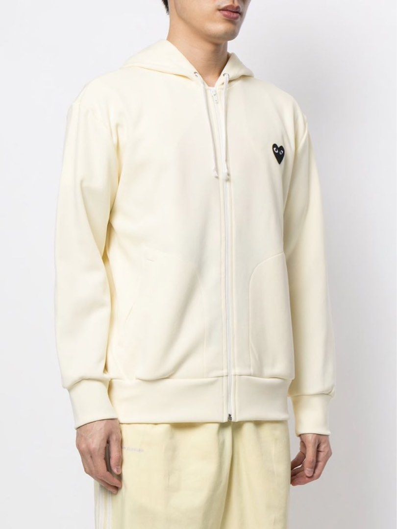 CDG Comme Des Garcons Play Light Yellow Hoodie