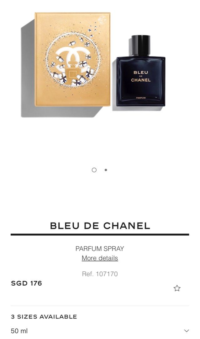 Bleu de chanel hot sale parfum spray 50ml