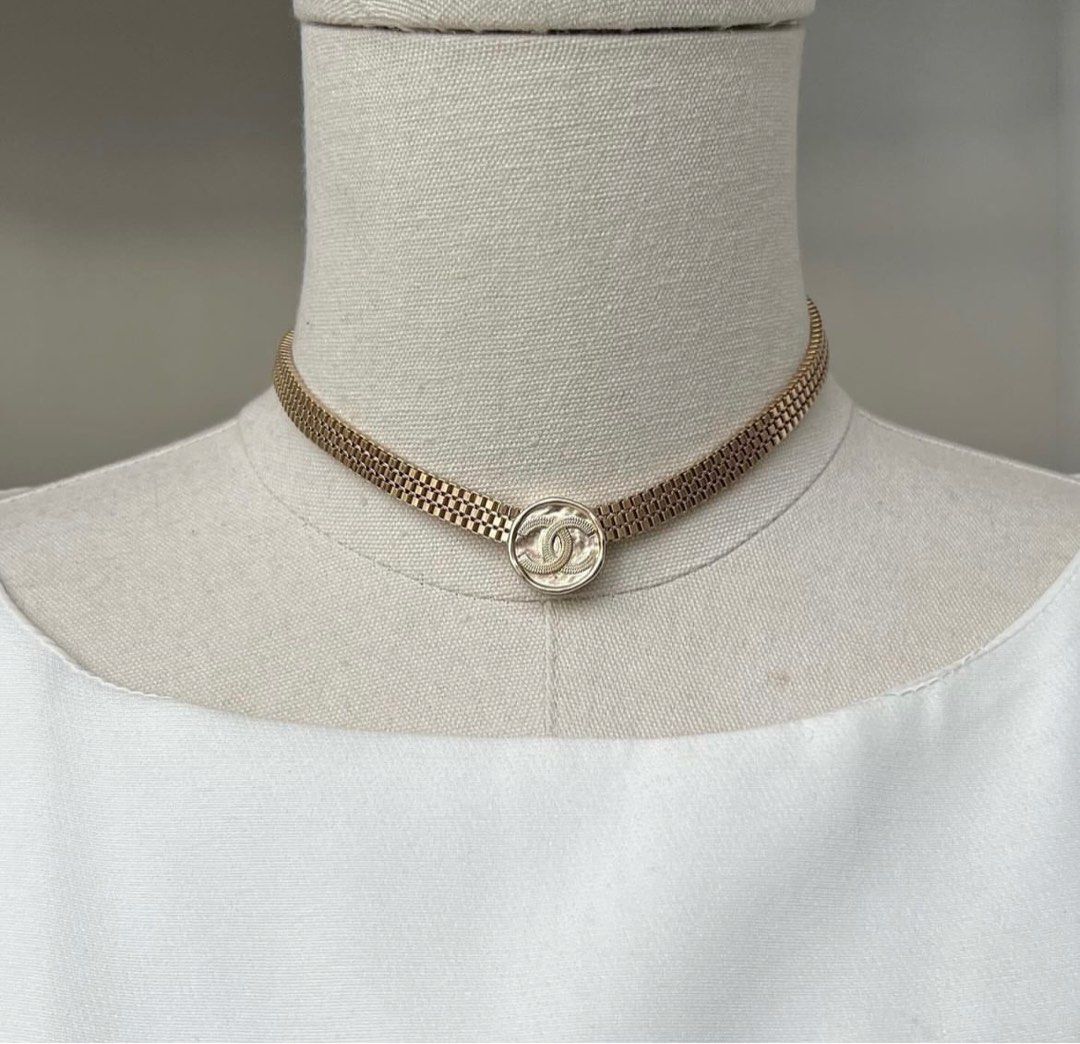 Chanel mesh choker top