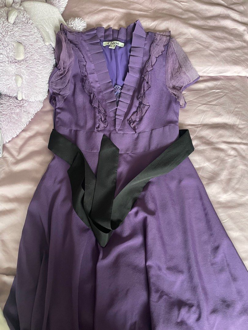 Purple sales black dress