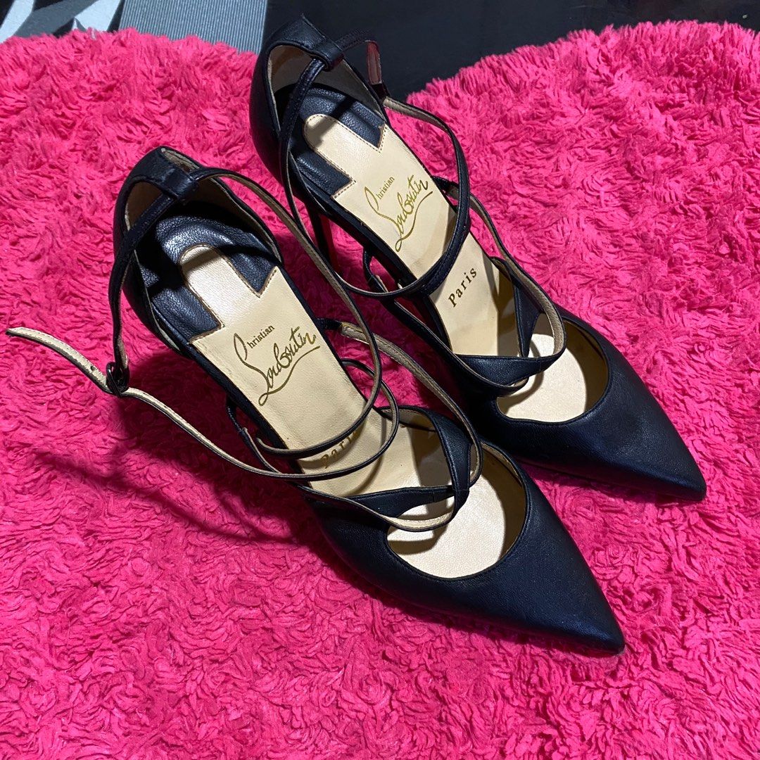 Louboutin criss cross top heels