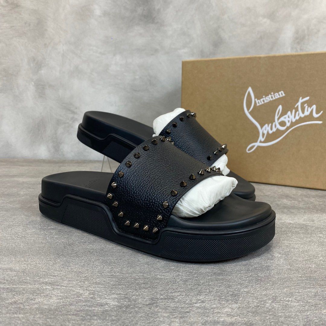 Louboutin slides with outlet spikes