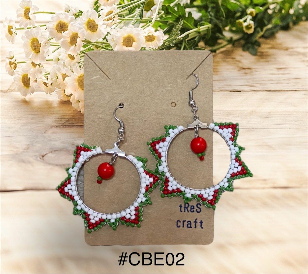 CHRISTMAS EARRINGS SMALL GIFT CHRISTMAS PRESENT BEADS EARRINGS Women s Fashion Jewelry Organisers Earrings on Carousell