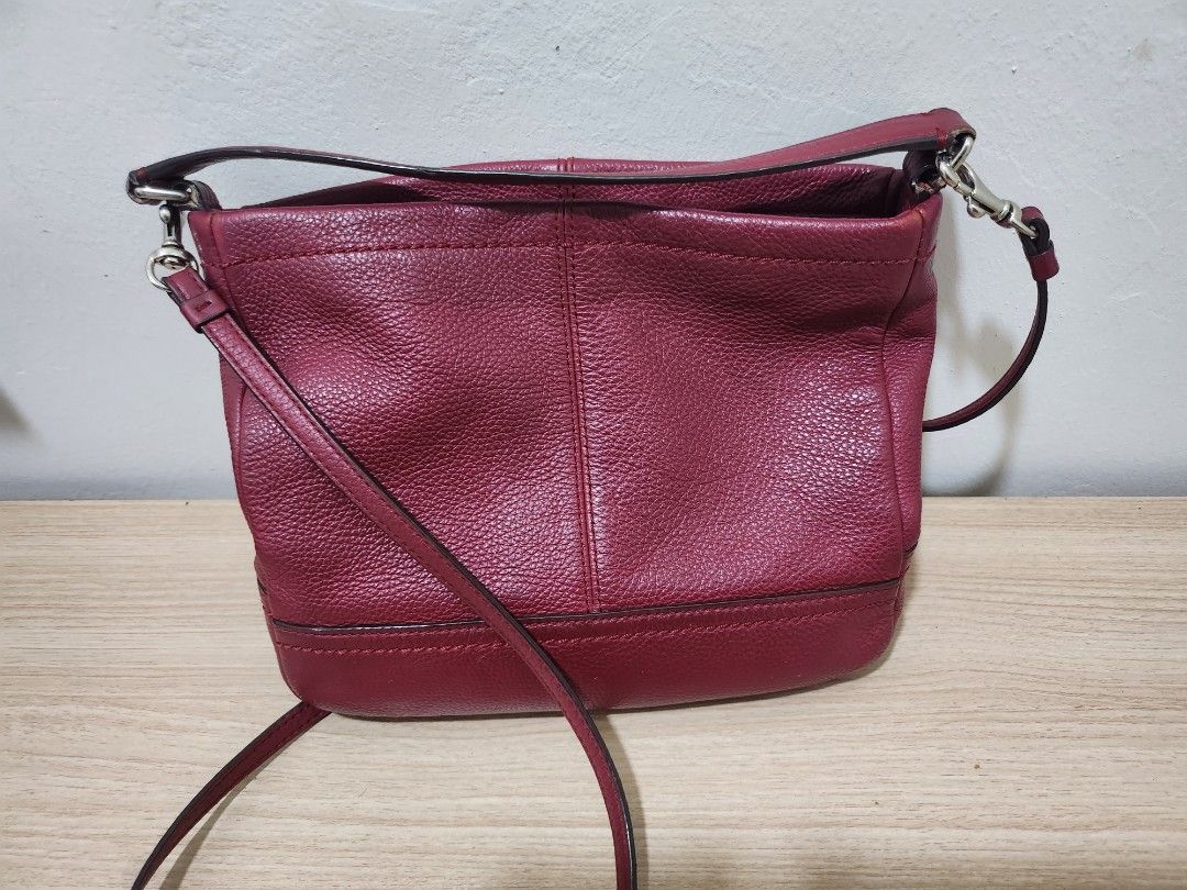 Coach soft leather crossbody on sale bag