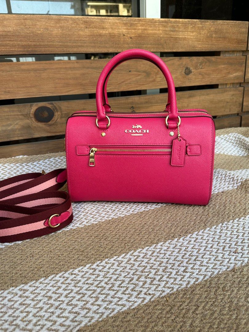 Coach rowan pink with thick strap (Category: Luxury Bags & Wallets) located in Pasig City. Submitted by jackie_ginger (Listing ID 1166426325, Image 1). Description: Onhand with tag and care card 💯orig.
