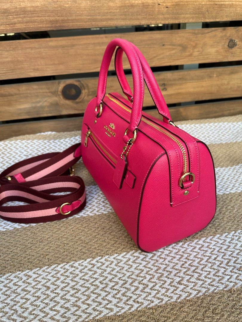 Coach rowan pink with thick strap (Category: Luxury Bags & Wallets) located in Pasig City. Submitted by jackie_ginger (Listing ID 1166426325, Image 2). Description: Onhand with tag and care card 💯orig.