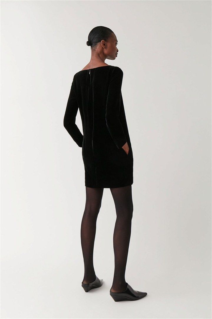 Cos velvet dress clearance
