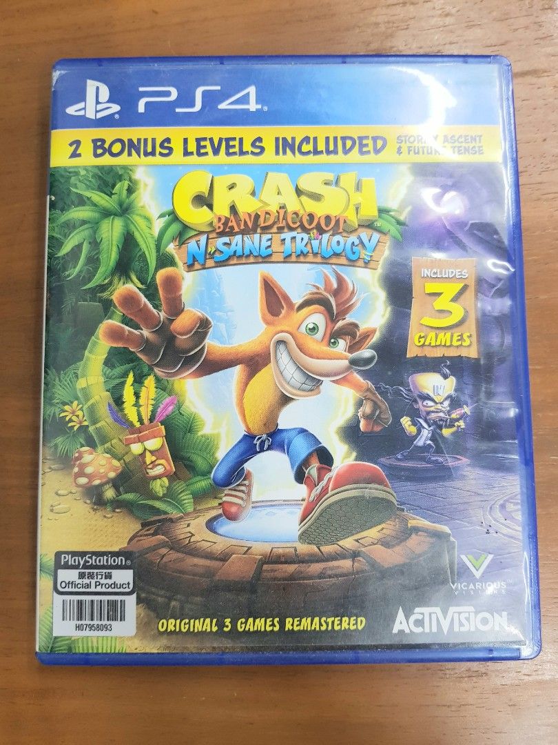 Crash Bandicoot Trilogy for PS4 and PS5, Video Gaming, Video Games