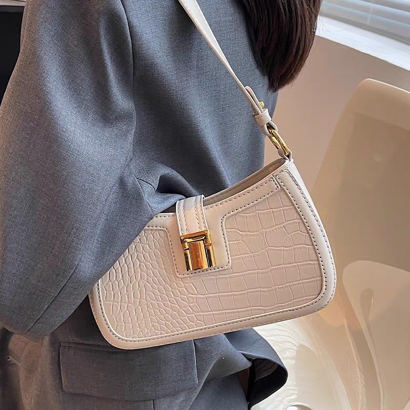 Crocodile Pattern Shoulder Bag For Women Handbag Purse Funky Armpit Bag |  SHEIN