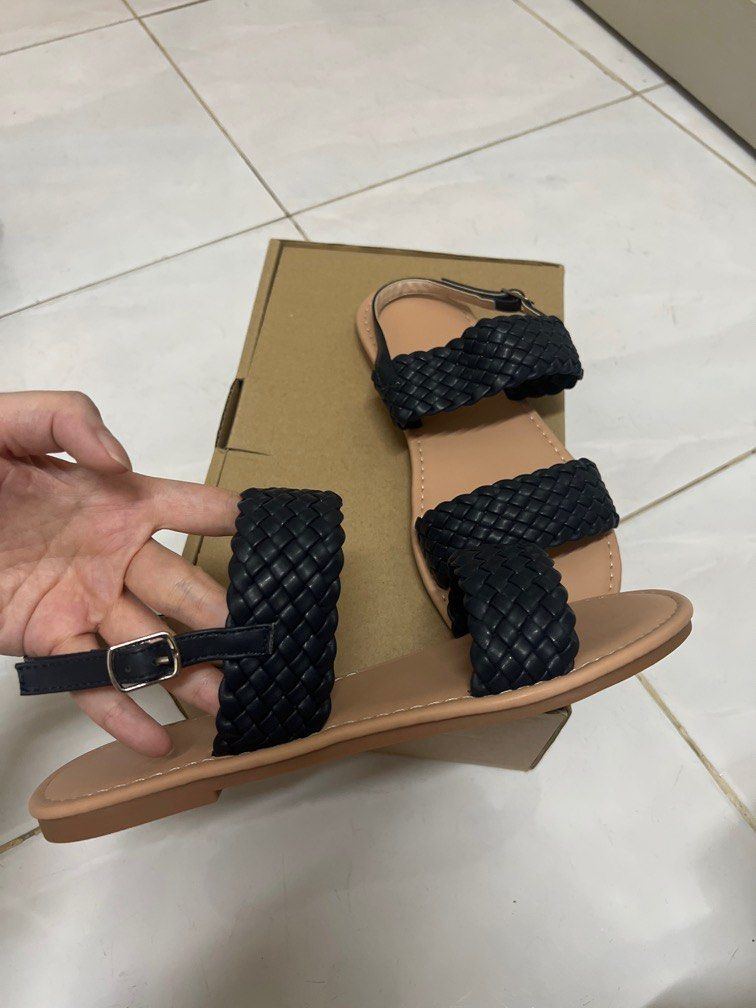 Dark navy sandals sales
