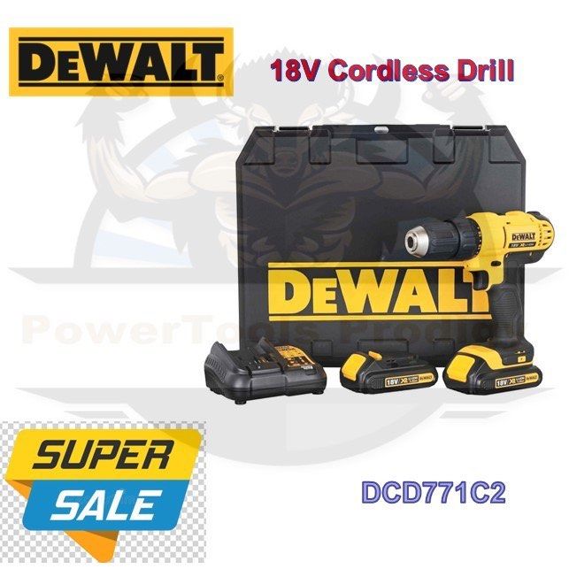 DEWALT DCD771C2 CORDLESS DRILL DRIVER 18V Furniture Home Living Home Improvement Organisation Home Improvement Tools Accessories on Carousell