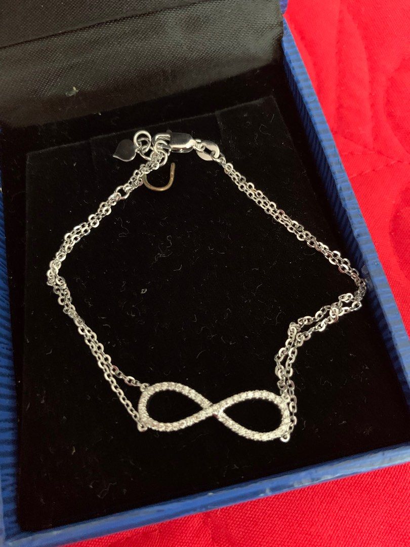Gold infinity bracelet new arrivals with diamonds