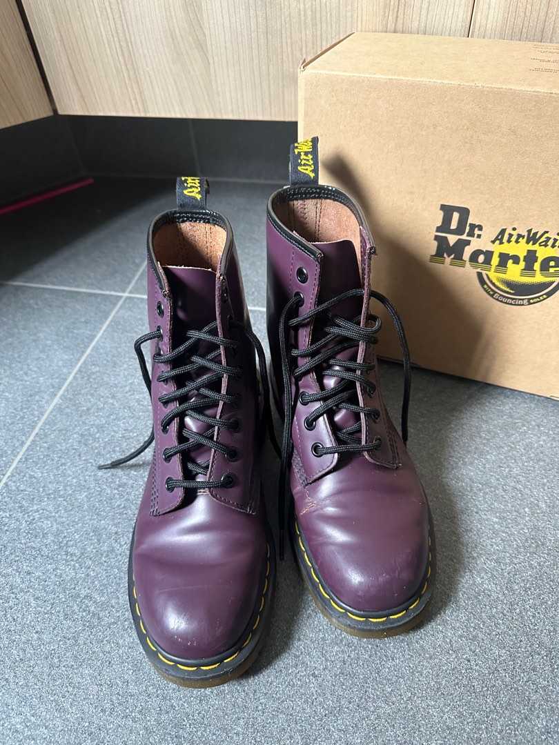 Dr Martens Boots Air Wair Purple Violet FREE Lace EU 37 Women s