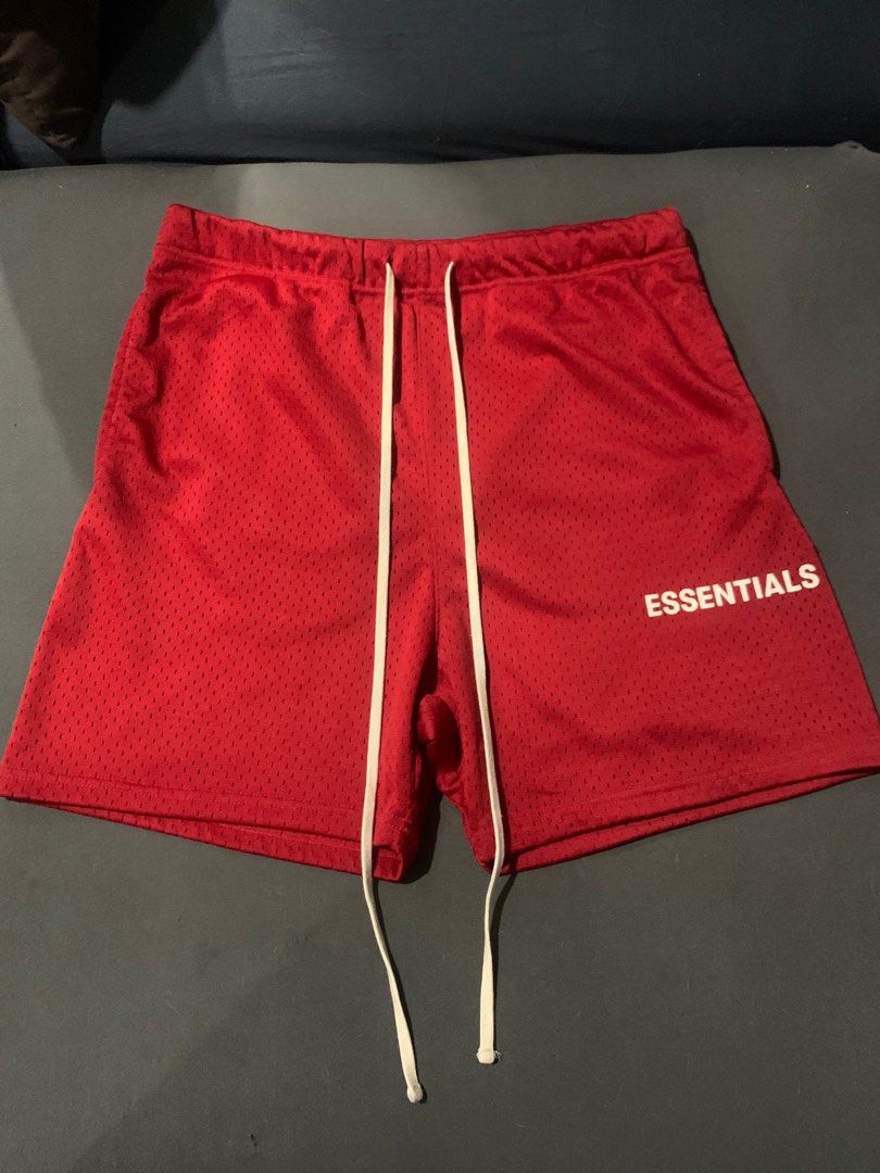 Fear of God Essentials FW18 Graphic Mesh Shorts Men s Fashion