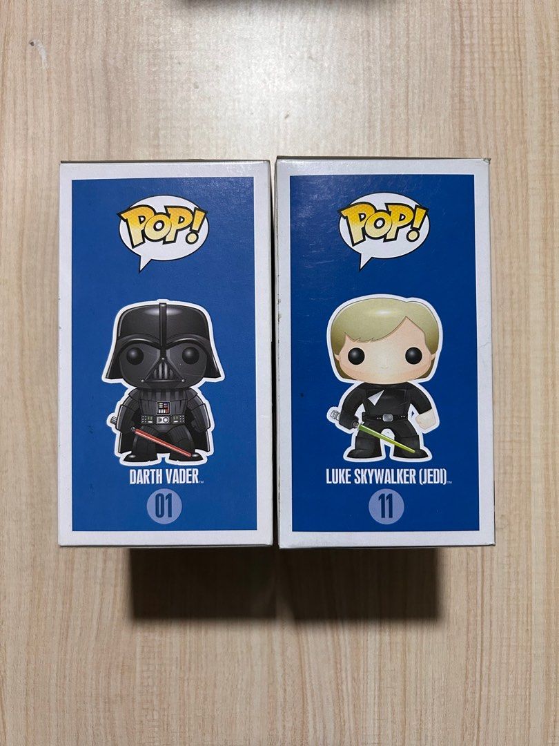 Funko Pop Star Wars Darth Vader & Luke Skywalker (Blue Box) (Category: Designer & Blind Box Toys) located in Malabon City. Submitted by xinshunn (Listing ID 1273324969, Image 3). Description: #11 Luke Skywalker (Jedi) - 7000 #01 Darth Vader - SOLD MOP: GCash MOD: Lalamove/Grab at buyer's expense Loc: Malabon Send a message for more info or pics, thanks!.