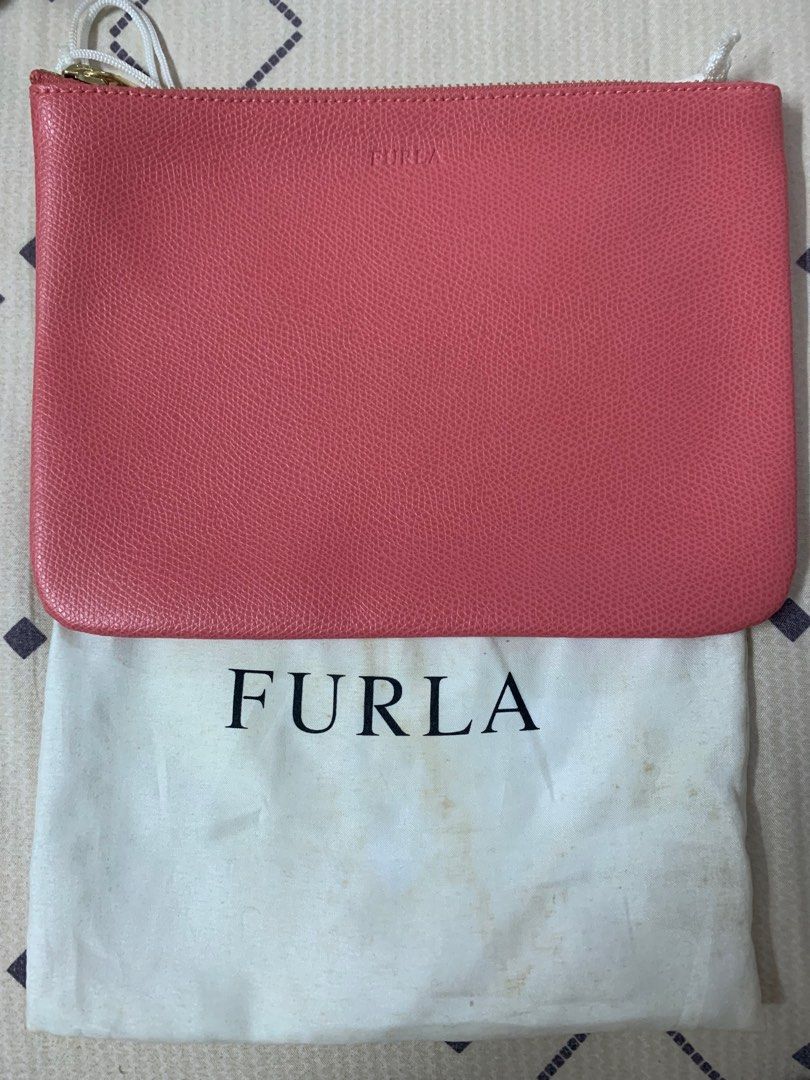 Furla bubble gum pink envelope bag
